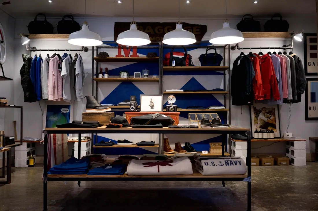 Interior of a retail store stocked with goods