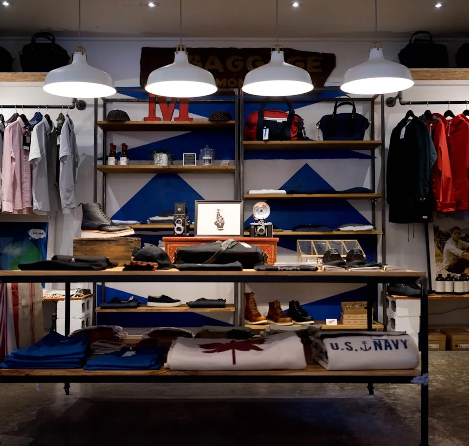 Interior of a retail store stocked with goods
