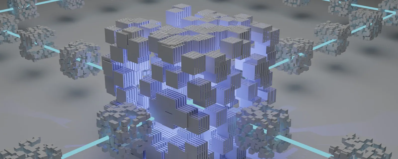 Abstract render of a modular data structure